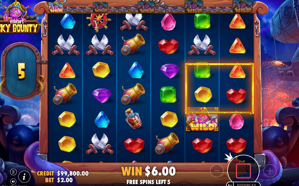 Introskärmen visar antalet Free Spins innan första spinnet