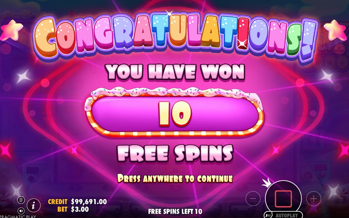Free spins-läge med multiplikatorer kvar på rutnätet